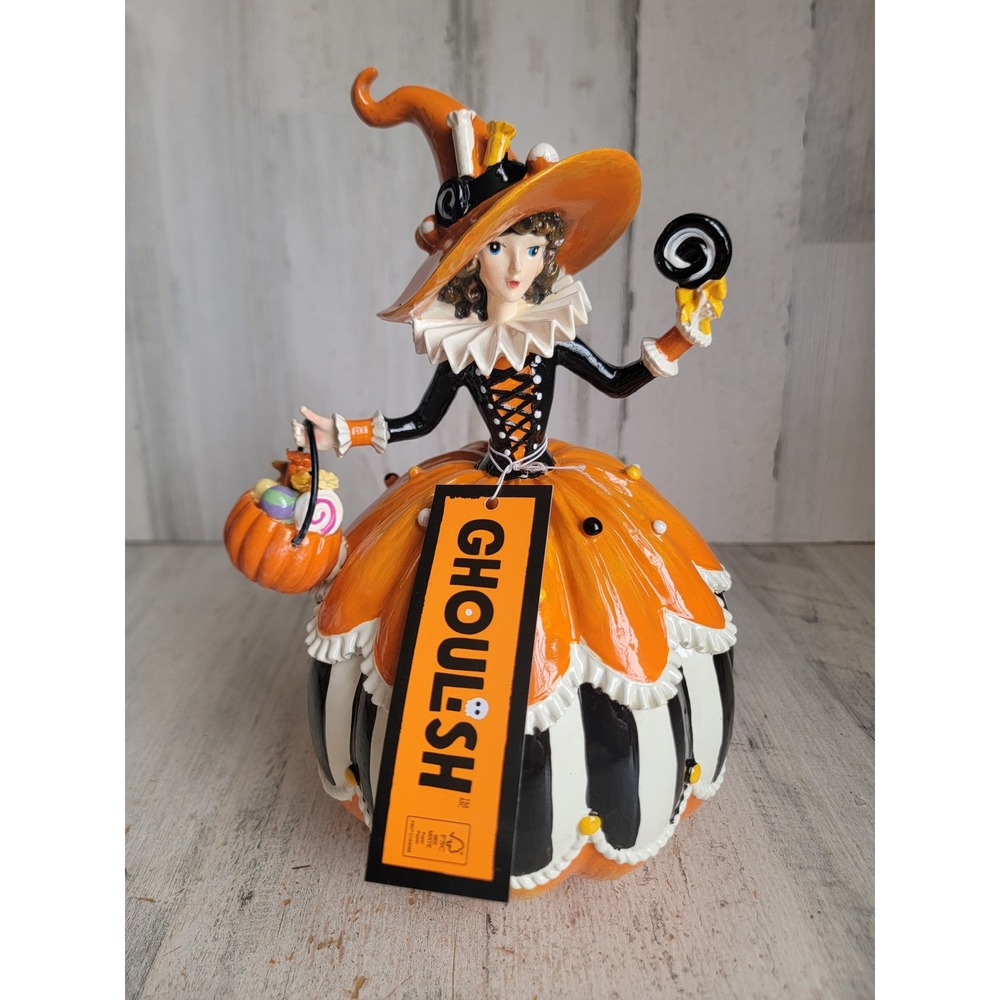 Ghoulish candy corn witch NEW Halloween home decor figure